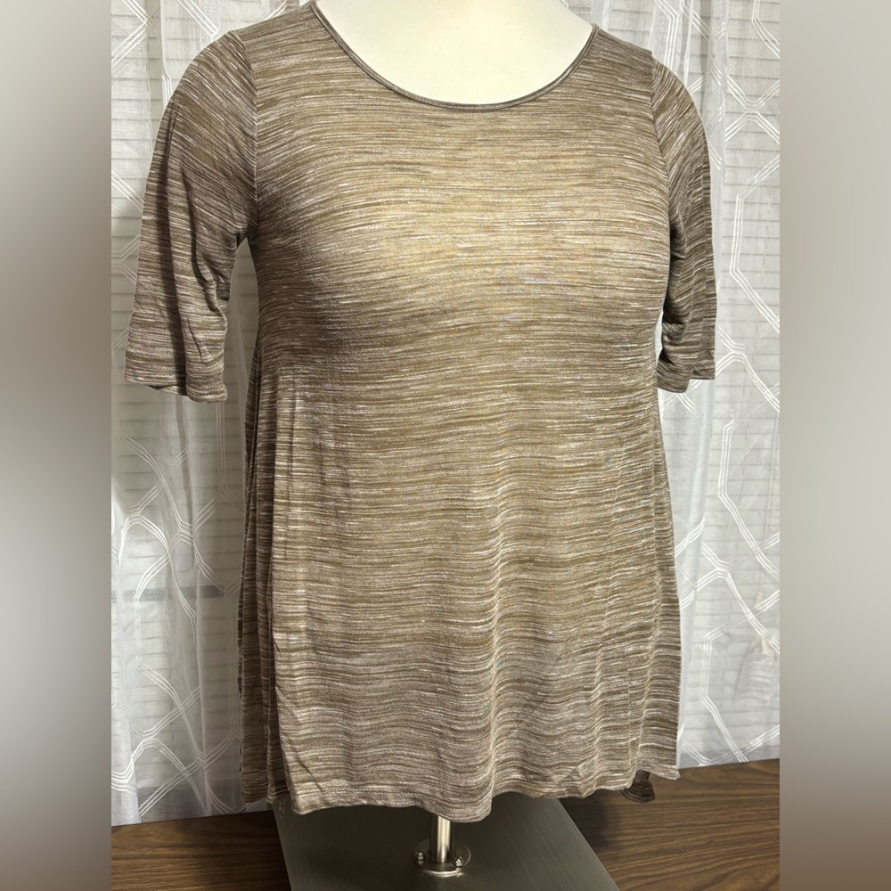 NWT Hayden Los Angeles XL Women's Brown Striped Top 28”/32” L 20” p/p